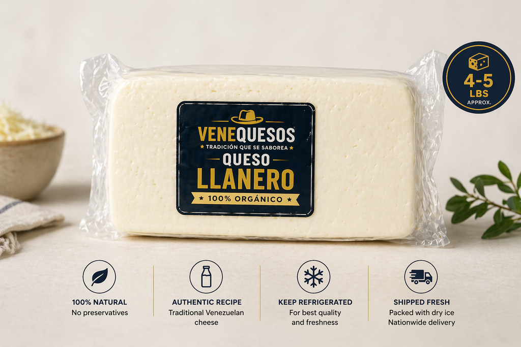 Queso Llanero (4–5 lb Block) – Fresh, Authentic & Shipped Cold